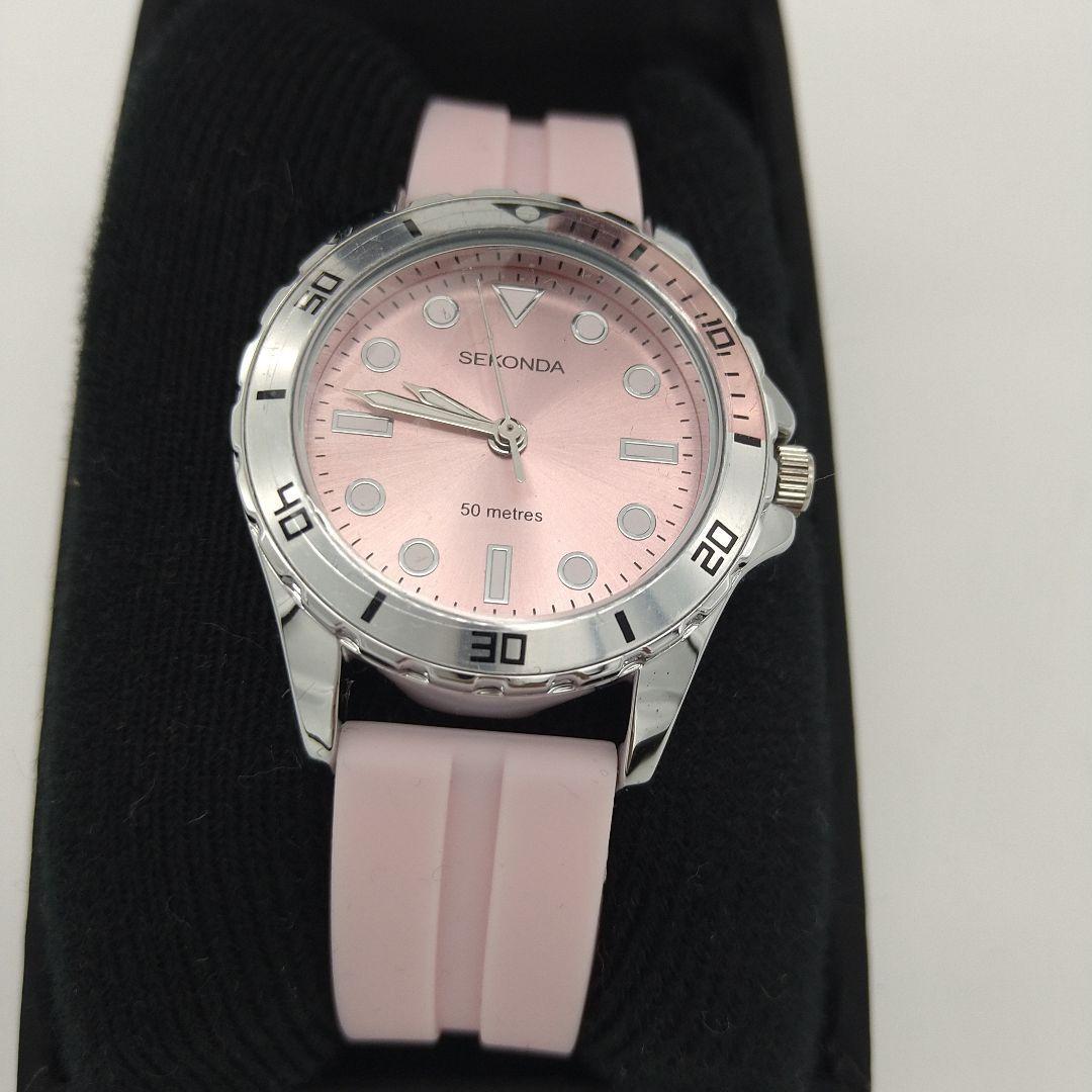 Used [New] [British brand] Directly imported SEKONDA pink wristwatch waterproof