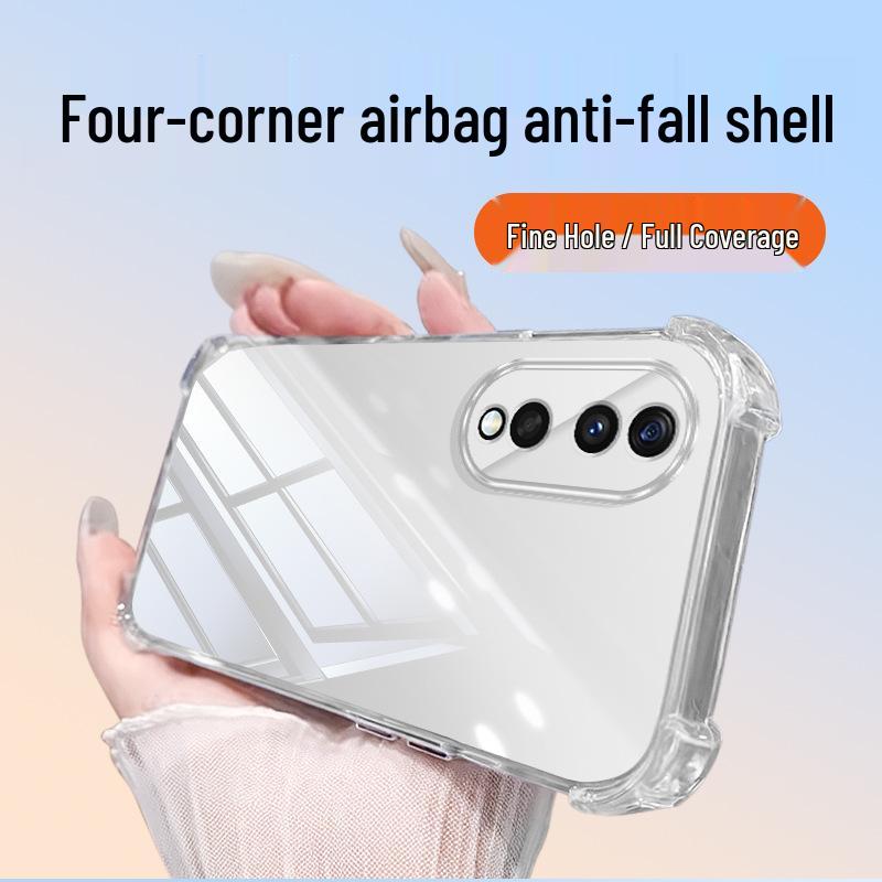 Compatible with Honor 90 Transparent Phone Case 90 Pro/90 GT, Air Cushion Corners, Anti-Drop TPU, High-End Feel, Simple Style. Honor 90 Pro прозрачный