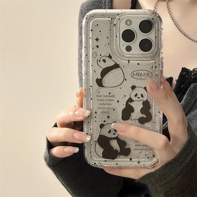 Husă din silicon cu sclipici și desene animate Zhitai pentru iPhone 11/13/14/15 Pro, cu airbag absorbant.