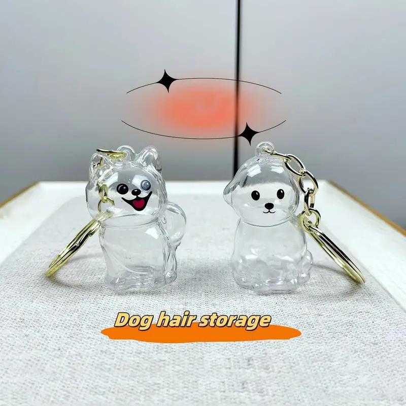 1PC Keychains Cute Pet Souvenirs Gifts For Pet Lovers Widgets DIY Bag Pendants Pet Lovers Pet Hair Storage Funny Pet Hair