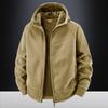 Winter fleece clothes men's and women's autumn and winter new hooded cardigan jacket thickened fleece thermal jacket hooded