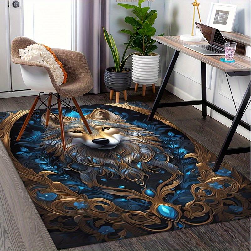 1pc. Fantasy Wolf Rug - Home Decor, Office Carpet, Chair Cover, Outdoor Mat, Gift Idea