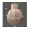 Elegant Fabric Lampshade with Fringes Vintage Lamp Shade for Living Room Bedside