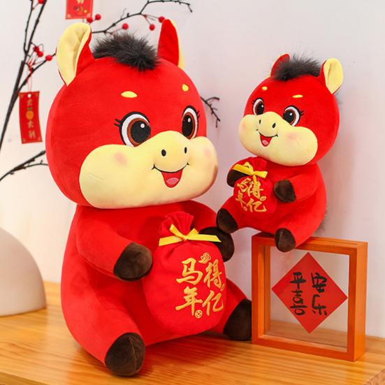 2026 Year of The Horse Stuffed Animal Plush Doll Chinese New Year Zodiac Horse