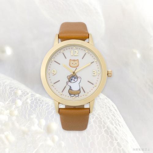 Fieldwork Mofusand Women's Bear Watch with Brown Leather Strap MSD002-4