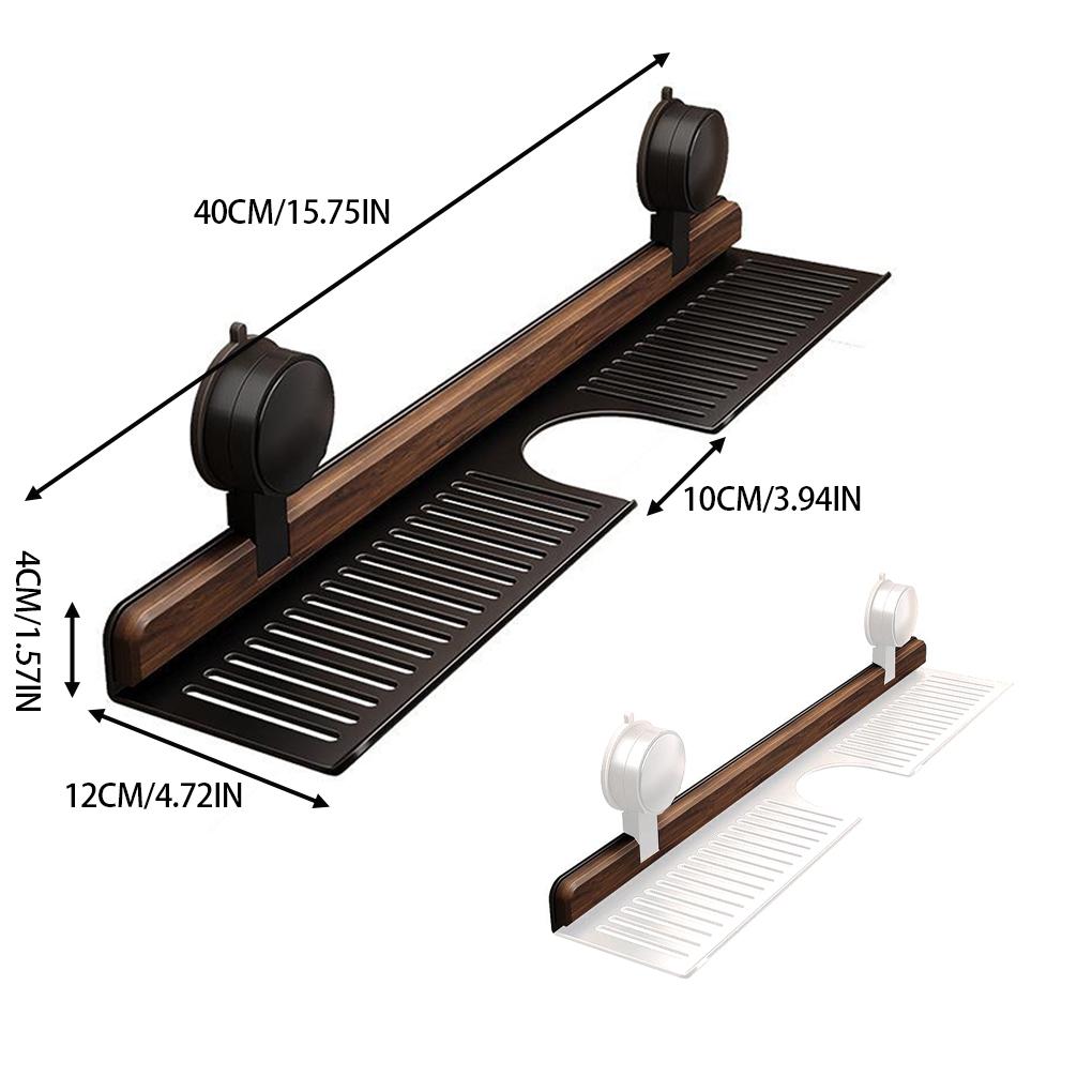 Tap Organiser For Bathroom Wall Mounted Walnut Shelf For Bedroom And Toilet Organization Caravans