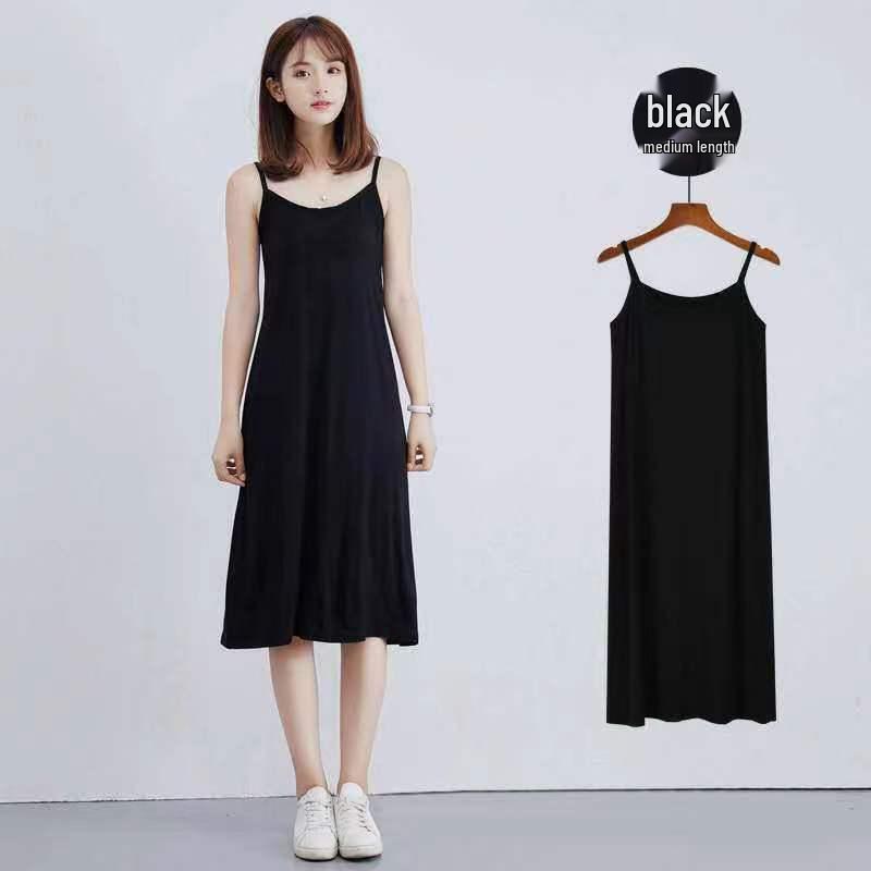 Women's Extra Long Lightweight Summer Slip Dress with Spaghetti Straps