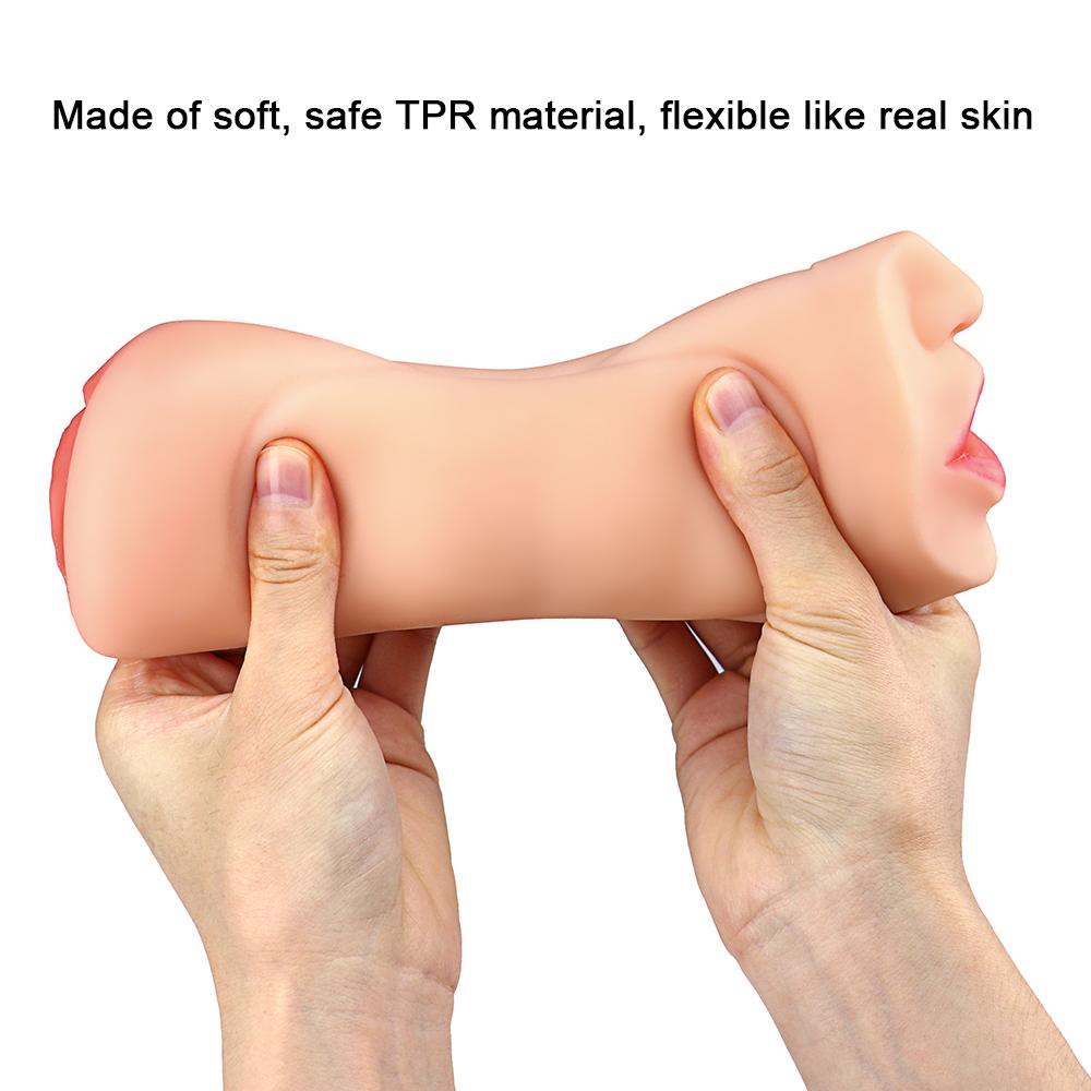 Pocket Pussy Male Masturbators with Lifelike Face, Sex Doll with Realistic Textured Mouth Vagina  Masturbator Adult Sex Toys for Men Masturbation
