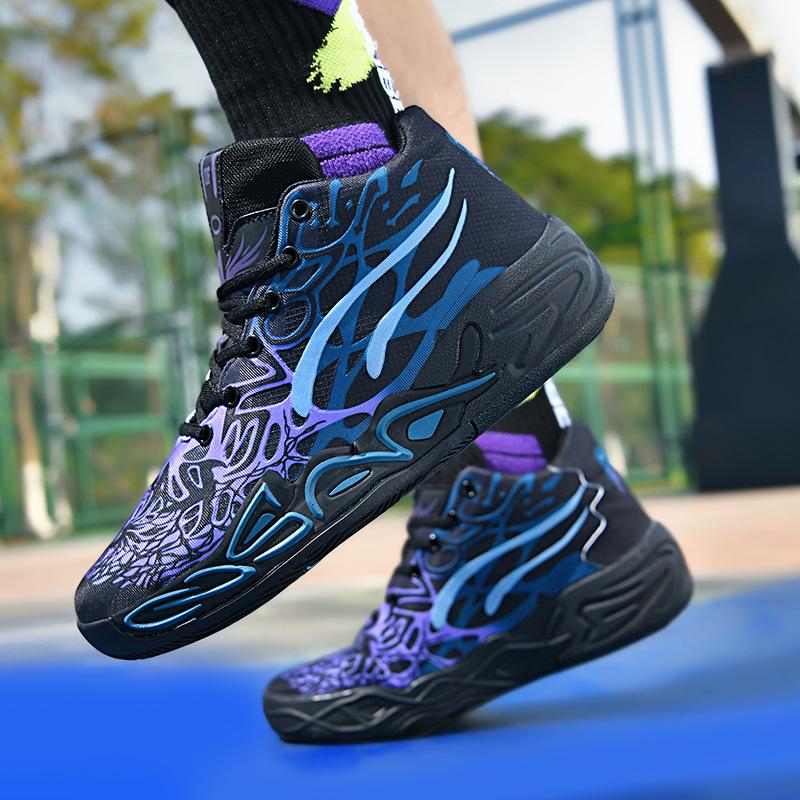 Amazon Xiyin mandarin duck basketball shoes men's and women's combat boots high-top student adult sports shoes cement floor sneakers