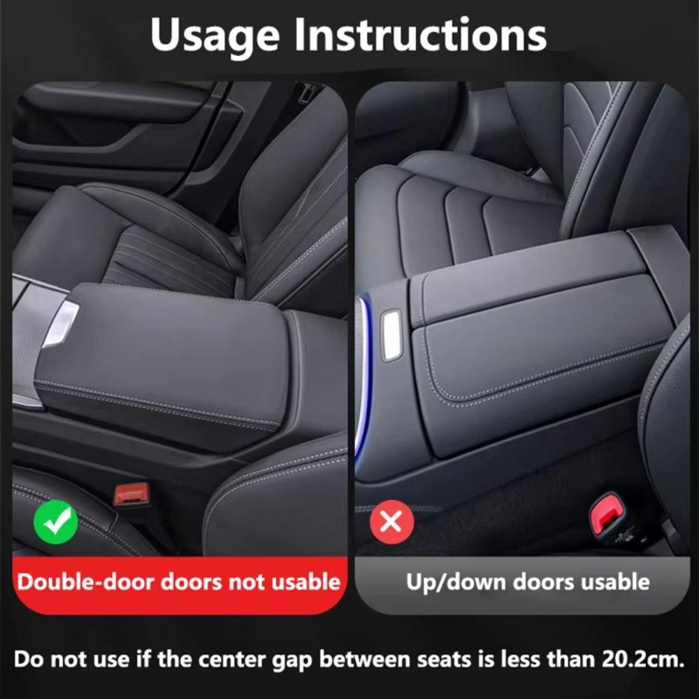 PU Leather Armrest Heightening Pad Multifunctional Car Armrest Cushion Car Accessories