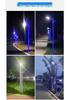 3m Aluminum Alloy 7-Shape LED Courtyard Light with Color-Changing Feature, Double Pole, Square Design