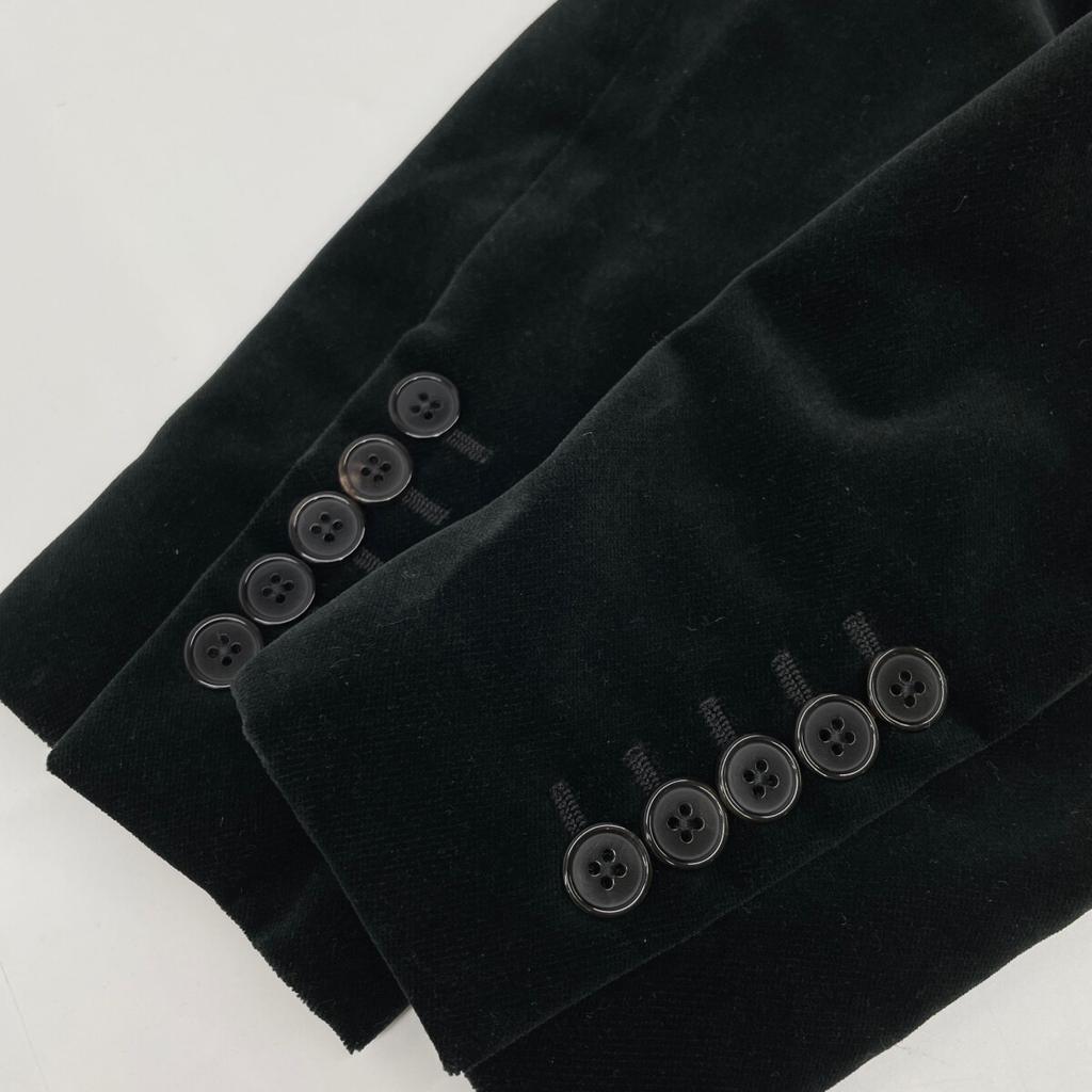 SAINT LAURENT PARIS 2014 Model 353674 Black Velvet Short Spencer Jacket Jacket 34 blackUsed