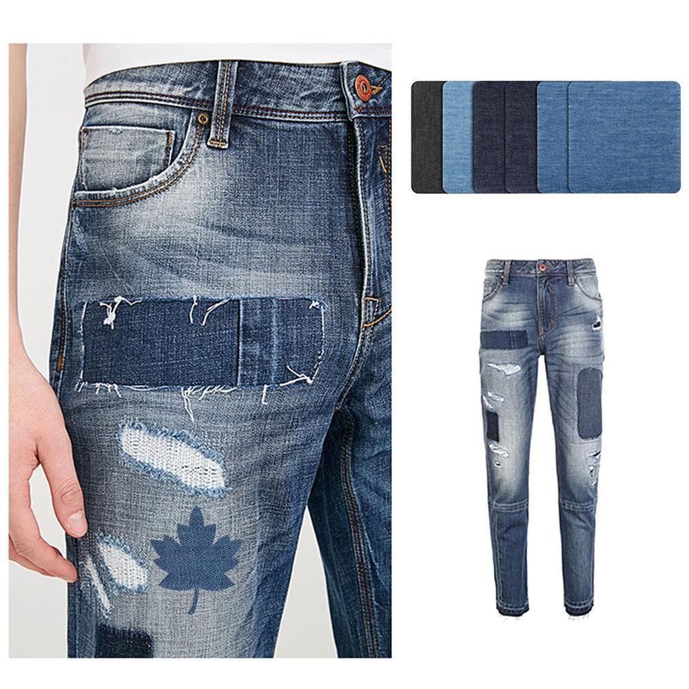 

2Pcs Applique Denim Jeans Patches Clothes Stickers Clothing Accessories DIY Craft Sewing синій