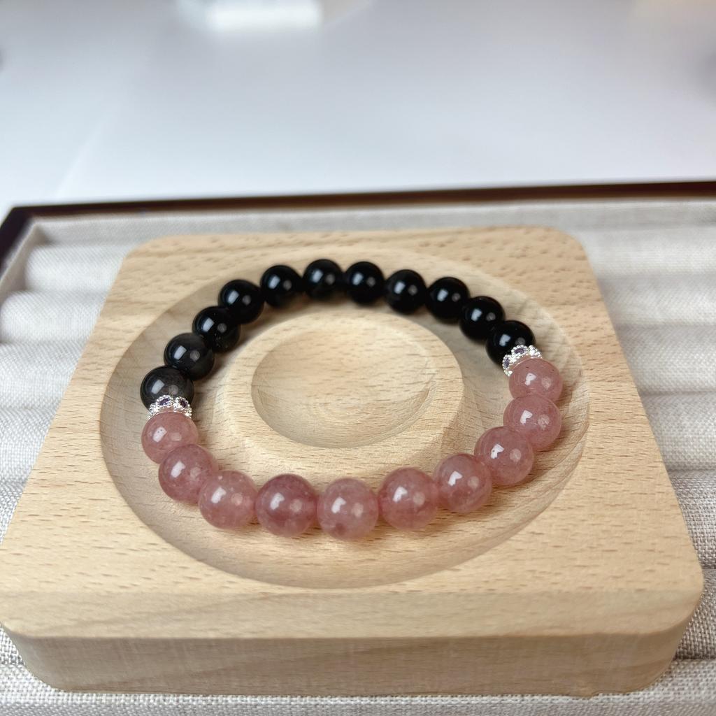 Natural Citrine Amethyst Double Bracelet. Bangles Women Fashion Jewelry Accessories Gift