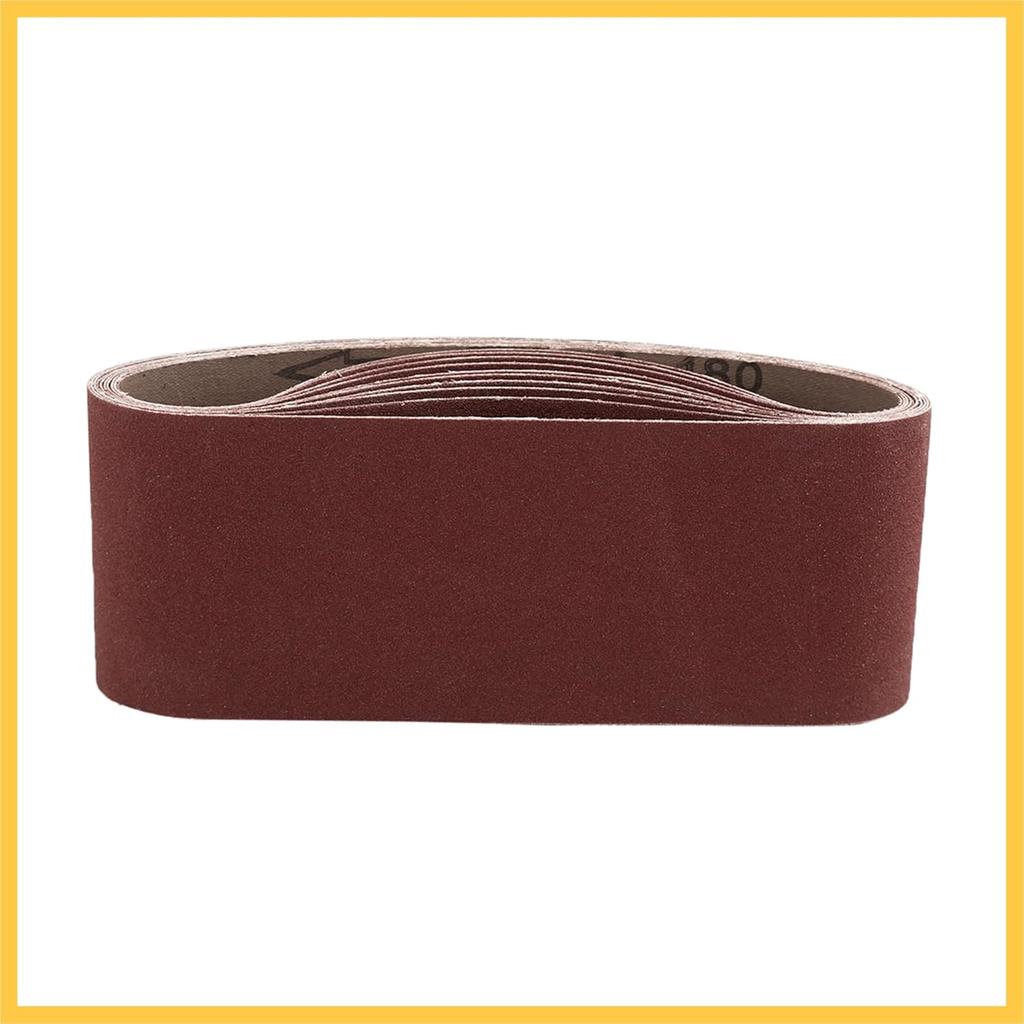 3 x 18 Inch Sanding Belts 180 Grit Aluminum Oxide Sanding Belt Sandpaper for Portable Belt Sander 10 Pcs Auto Replacement Parts