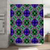 Vibrant Green Purple Blue Floral Shower Curtain With Magical Patterns Bathroom Decor For Kids Bathrooms Home Decoration Waterpro