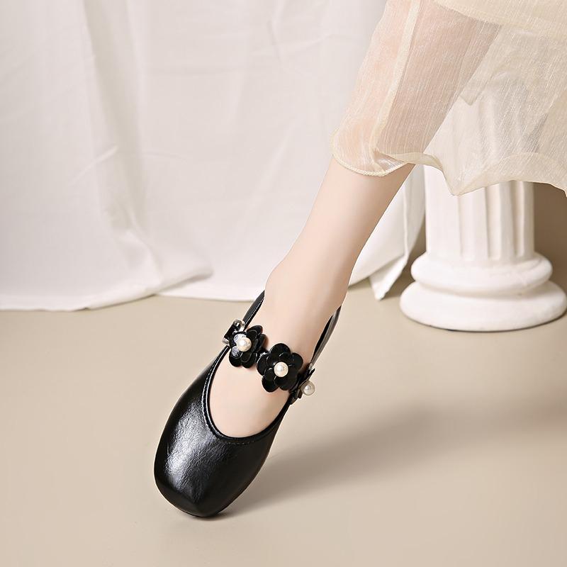 Niedriger Absatz Elegante Mokassins Japanischer Stil Lolita Mary Jane Damen Pumps Eckige Zehen Gothic Schuhe für Damen Schuhmode Frühling