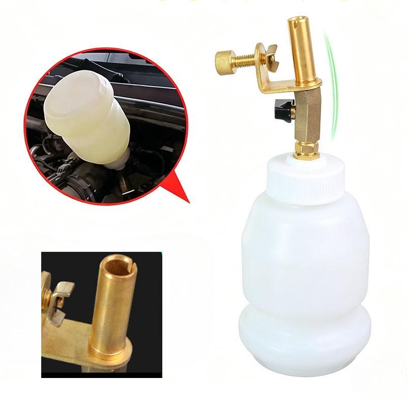 Auto Brake Fluid Bleeder & Filler Tool with Slant Spout - Leak-Proof Brake Oil Dispenser for Brake System Maintenance & Transfer