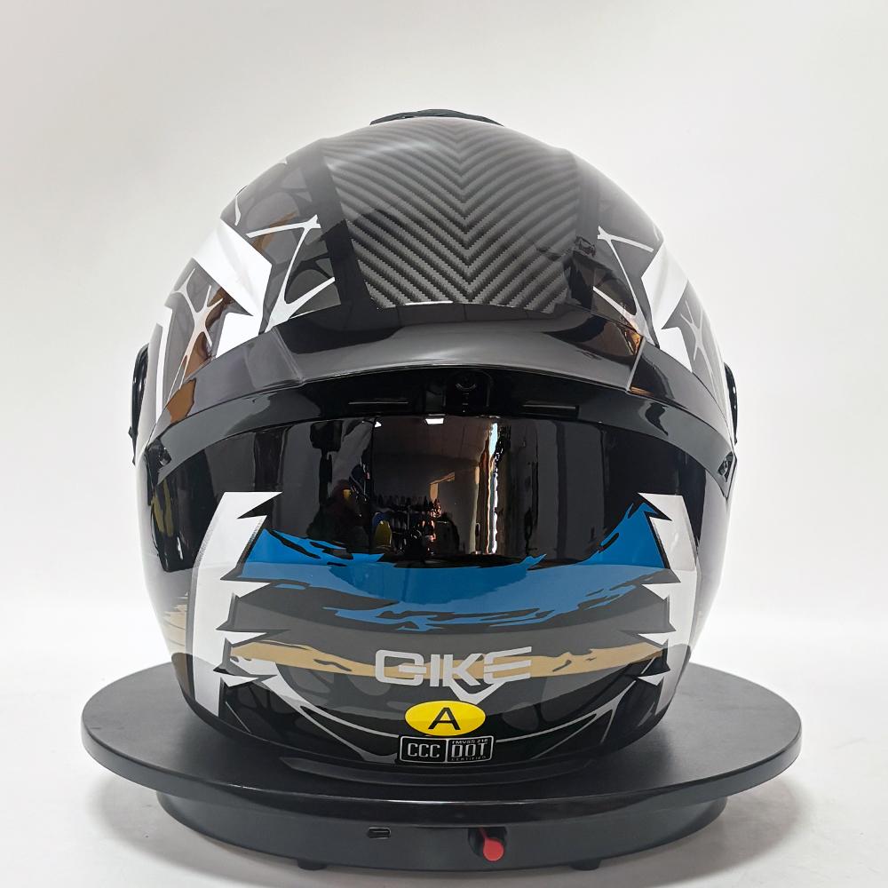 DOT Certified Motorcycle Full Face Helmet for Couples Men Women Racing Style Scooter Karting Headgear Protective Gear