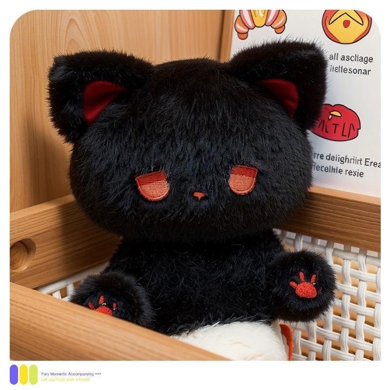 Peluche Gatto Tonto Bambola Emo Creativa Carina di Alto Valore Animale di Peluche Virale Regalo di Compleanno per Ragazza 30cm