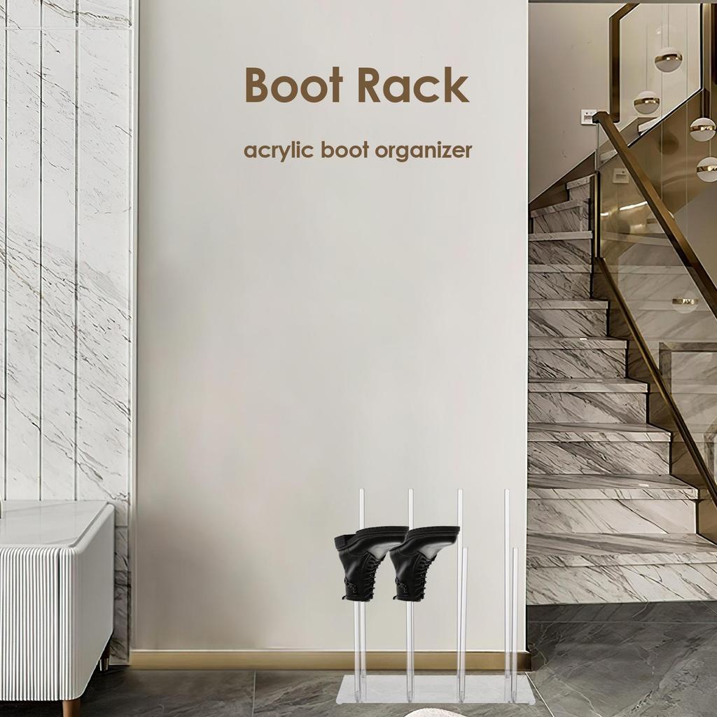 Tall Boots Rack Organizer Standing Shoe Storage Racks Organizer Space-Saving Sneaker Support High Boots Storage For Bedroom