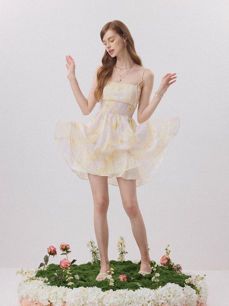 Sinseuden Citrus Strap Mini Dress