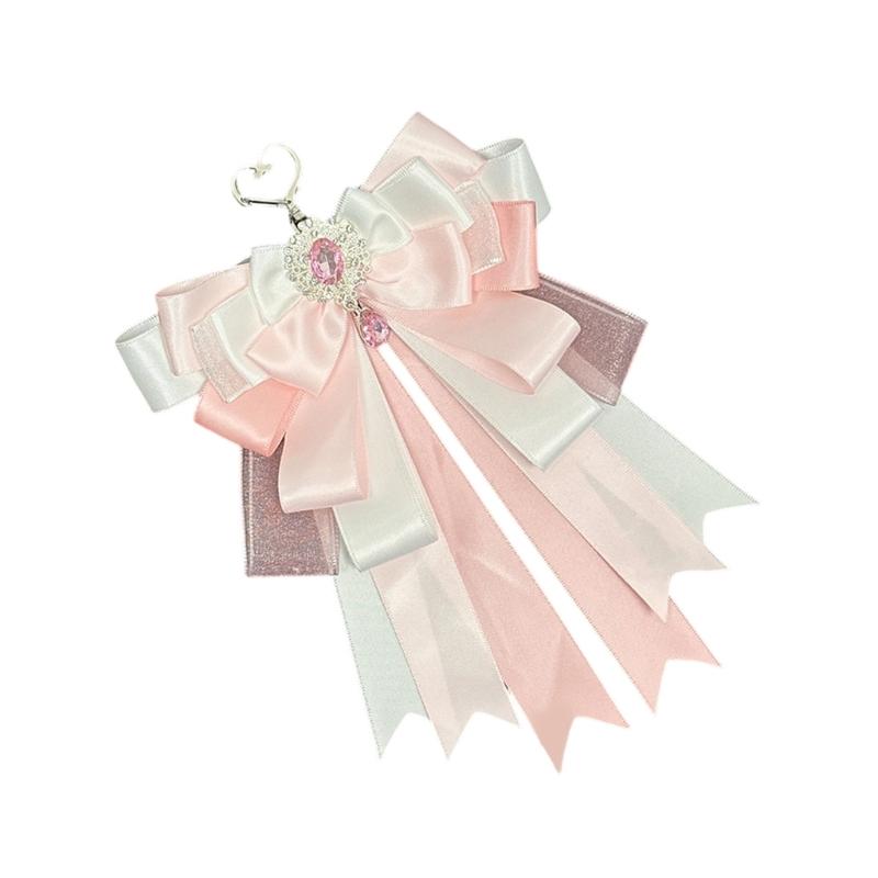 Ribbow Bows Bag Charm Pendant Purse Charms Aesthetic Keychains Keyring for Backpack Purse Handbag Decors