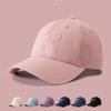 1pc Bowknot Embroidered Baseball Cap - Adjustable Fit for Baseball, Cycling, Running, Hiking Stylish Black with Pink Bow Design Outdoor Sports Cap