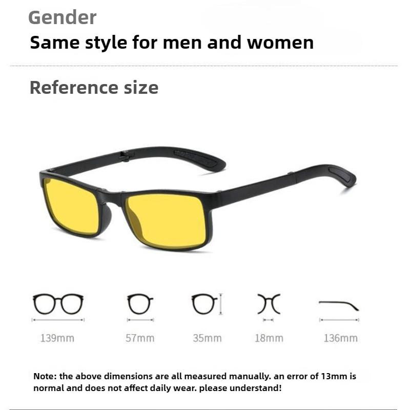 Unisex Ultra-Lightweight Foldable Night Vision Glasses Blue Light Blocking for Phone & Computer Use Portable Gaming Eyewear