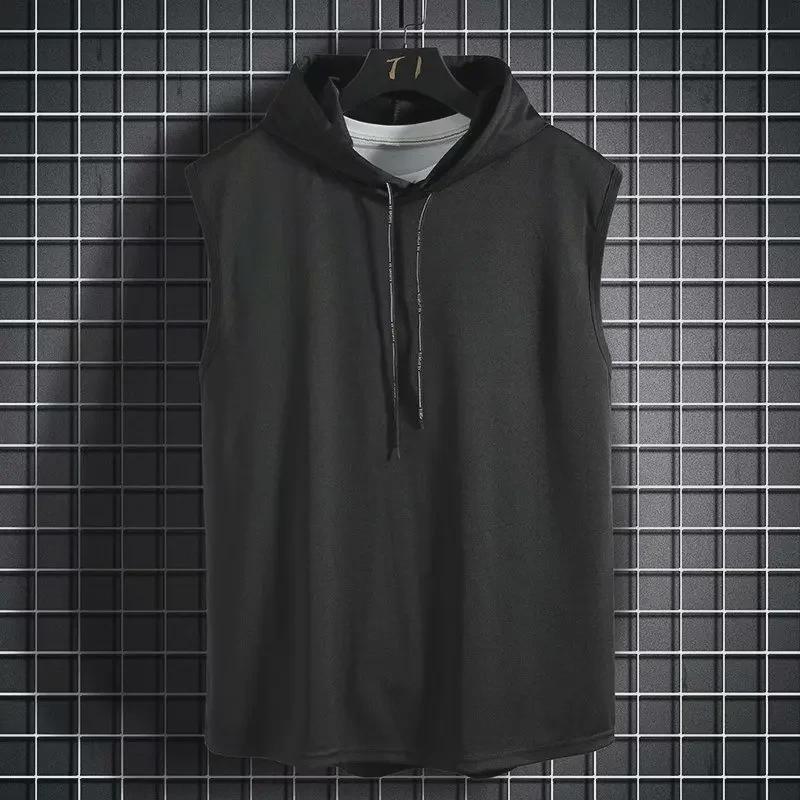 Men's Hong Kong Style Trendy Hooded Sleeveless Summer Vest