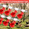 5/10Pcs Chicken Water Cup With PVC Tee Fitting Automatic Drinker For Poultry Thread Filling Waterer Poultry Drinking Bowl