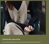 European Size Spring/Autumn Cross-Stitched Knitted Wool Vest Dress for Women