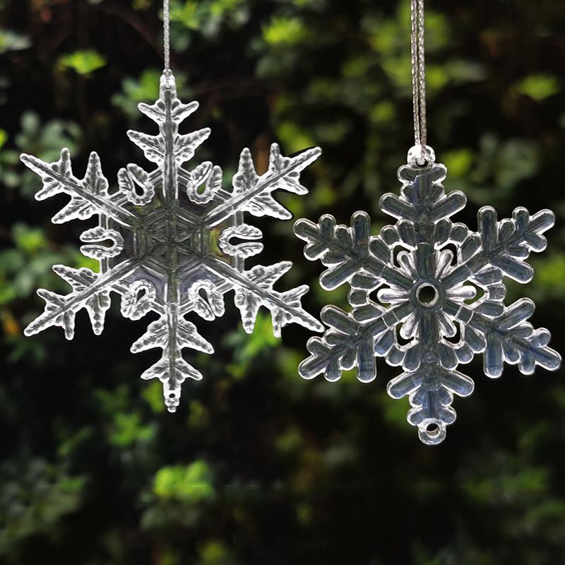 Buy 1PC Artificial Snowflake Xmas Tree Ornaments Crystal Acrylic
