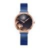 Women'S Watch Women'S Ginkgo Biloba Pattern Steel Mesh Strap Famous Watch Waterproof Watch High Value Quartz Watch 0139
