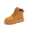 Kurze Stiefel für Kinder 2024 neue Mode im britischen Stil, kleine gelbe Stiefel für Mädchen, mittlere und große Kinder, rutschfeste Martin-Stiefel mit weicher Sohle, Jungen