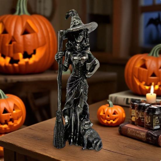 Sexy Witch Figurine Gothic Witch Ornament Desktop Decorative Witch Sculpture