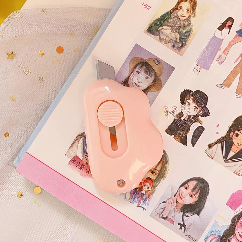Cute Cat Craft Knife for Packages, Scrapbooking, & Paper Cutting - Portable Ice Cream Style