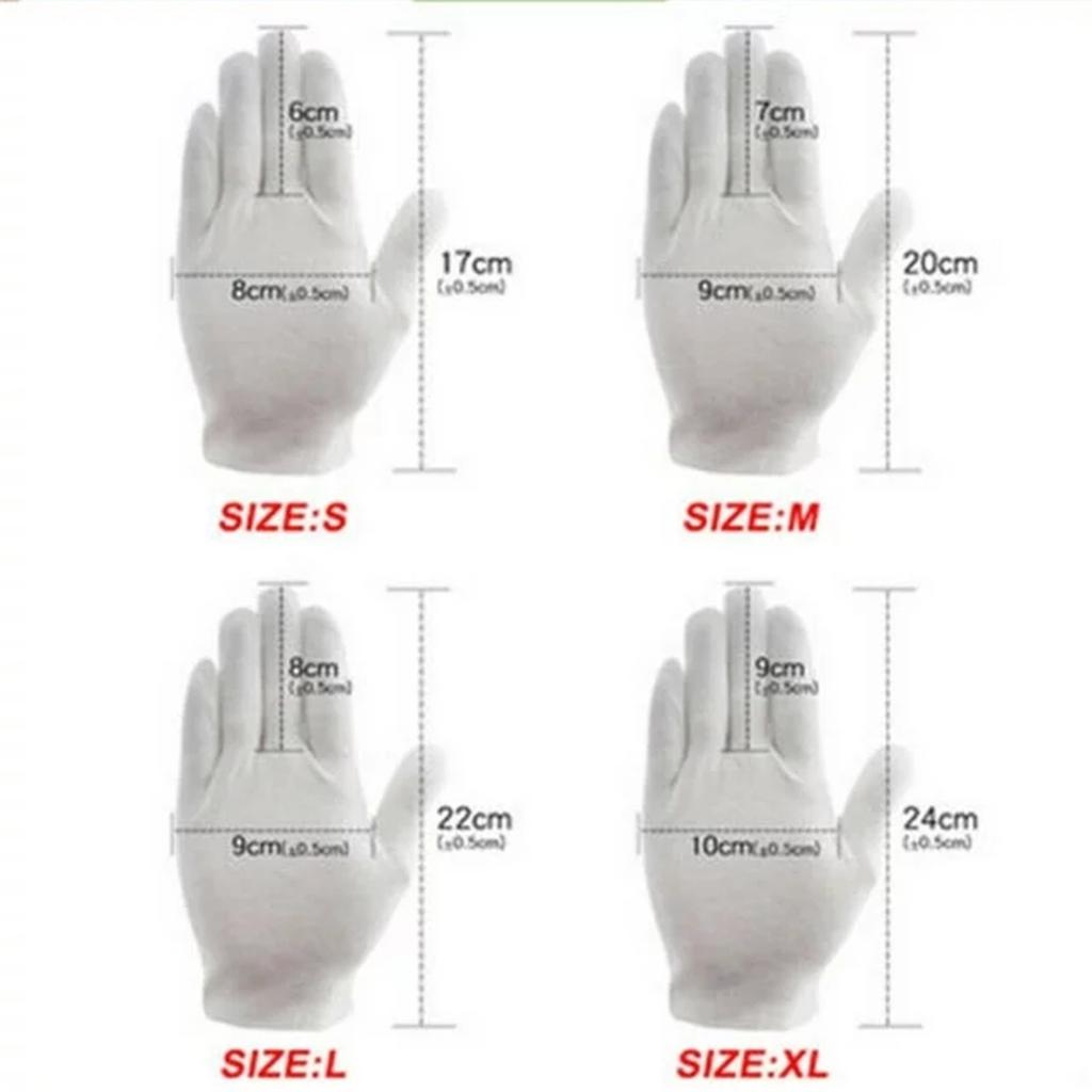 6pcs Household Dry Hand White Gloves Moisture Gloves, Spa Gloves, White Gloves For Women And Men Clean Gloves