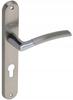 Interior Door Handle, Long Plate for Insert, Chrome, Brushed Nickel