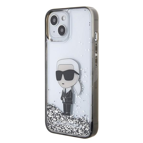 Karl Lagerfeld Klhcp15Slkknsk Iphone 15 / 14 / 13 6.1 Transparent Hardcase Liquid Glitter Ikonik