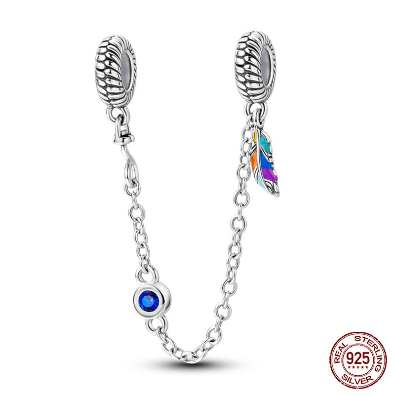 Copper Colorful Masquerade Series Sexy Mask Feather Dress Charms Beads Fit Qikaola Original Bracelets Diy Jewelry