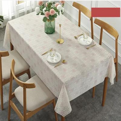 PVC Waterproof Tablecloth Oil Proof Wash Free Lace Plastic Table White Pattern Restaurant Desk Sheet Hotel Breakfast Mats