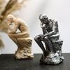 European Thinker Resin Sculpture: Creative Home & Office Bookshelf Decoration