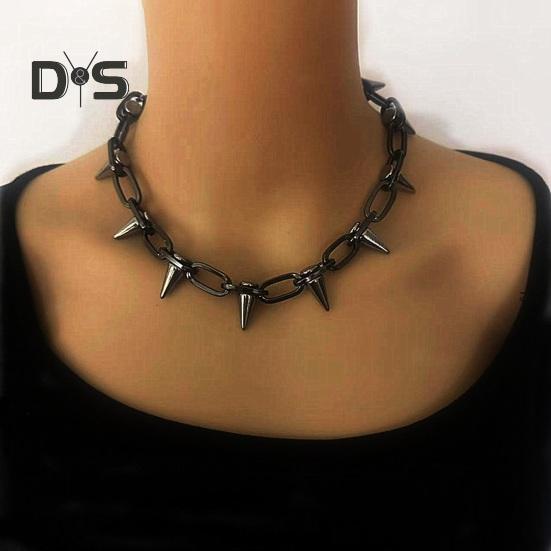 Spike Choker für Frauen Männer Goth Punk Halskette Metall Spike Kette Choker Rock Night Club Nieten Schmuck