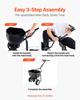 Walk Behind Spreader, 60LBS Capacity, Push Spreader with Hopper Grate, 0-9.8 Ft Spreading Width, 8 In All Terrain Pneumatic Tires, Garden & Lawn