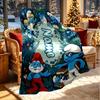 Custom Name Personalized The Smurfs Print Blanket, Home Decor, Bedroom, Sofa, Camping, Couch, Gifts for Birthday Christmas