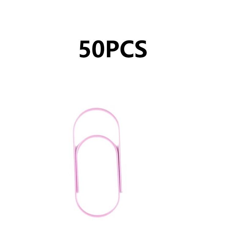 50PCS Large Size 50mm Paper Clip Metal Cartoon Color Decorative Office File Student Notebook Organizer