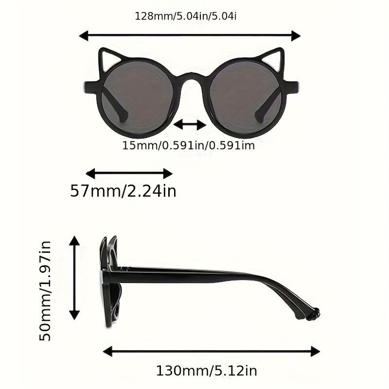 6/4 Cute Box and Bear Ear Cat Eye Shaped Fashionable Activity Glasses Suitable for Pool Parties Birthday Gifts