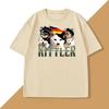 Funny cat-patterned men's T-shirt Meme Stupid cat-patterned men's summer high-quality short-sleeved T-shirt