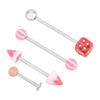 110pcs/set Tongue Nose Belly Button Rings Mixed Stainless Steel Body Piercing Jewelry